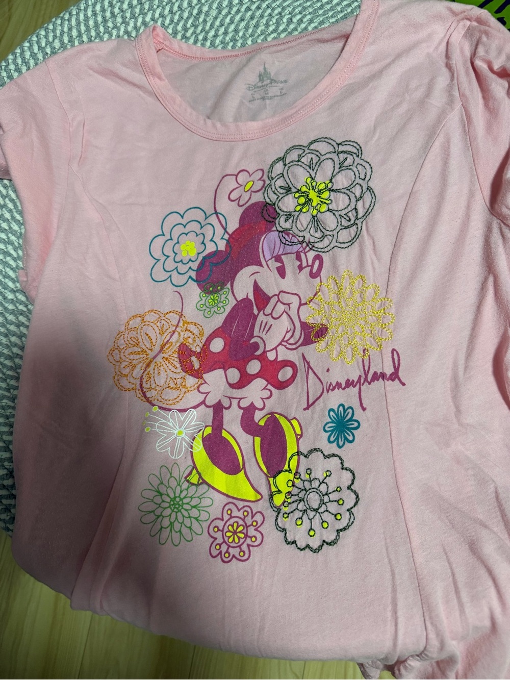 Disney Pink Minnie Mouse Floral Tee